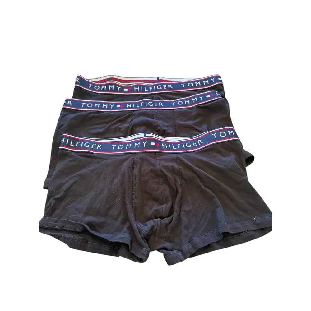 Tommy Hilfiger Men's Black Cotton Stretch Underwear 3 Pack Size L